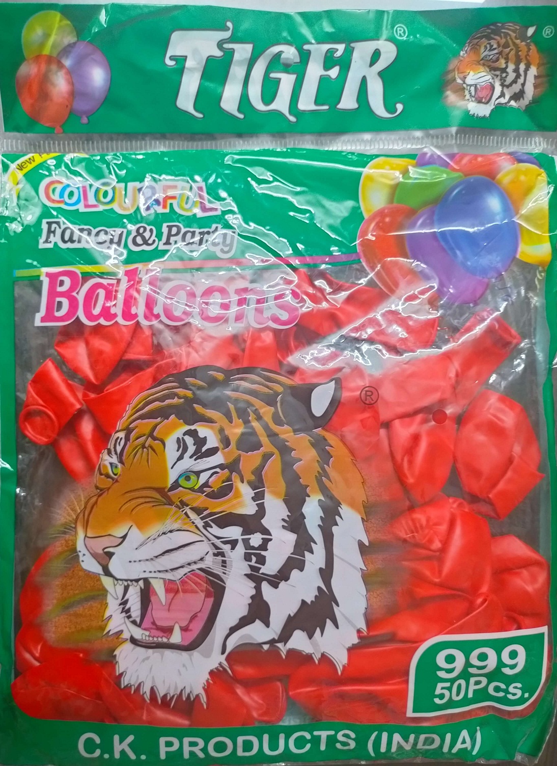 Tiger Balloons for Party (Red)